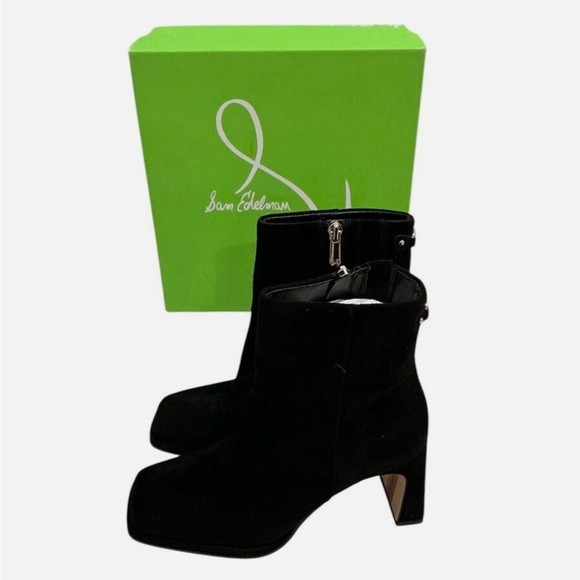 Womens Sam Edelman Black Suede Irie Boots - Picture 7 of 8